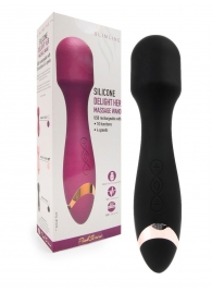 Черный силиконовый wand-вибратор - 18,5 см. - Erokay