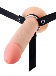 Мужской полый страпон на регулируемых ремешках - 22 см. - Sex Expert - купить с доставкой в Йошкар-Оле