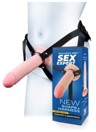 Мужской полый страпон на регулируемых ремешках - 22 см. - Sex Expert - купить с доставкой в Йошкар-Оле