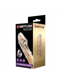 Прозрачная насадка на пенис Booker - 8 см. - Baile - в Йошкар-Оле купить с доставкой