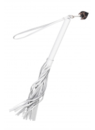 Белая кожаная плеть - 50 см. - Pecado - купить с доставкой в Йошкар-Оле