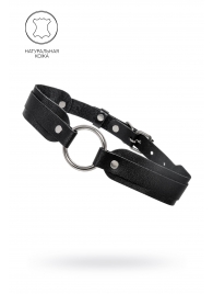Черный кожаный чокер-ошейник со скруглёнными углами - Pecado - купить с доставкой в Йошкар-Оле