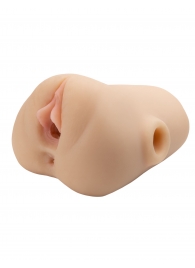 Телесный мастурбатор с вибрацией Double Pounder Vibrating Squeeze Stroker - Pipedream - в Йошкар-Оле купить с доставкой