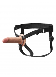 Телесный пустотелый фаллопротез 5’’ Hollow Silicone Strap-On - 14 см. - Pipedream - купить с доставкой в Йошкар-Оле