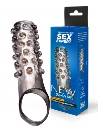 Дымчатая насадка на пенис с выпуклостями - 11 см. - Sex Expert - в Йошкар-Оле купить с доставкой