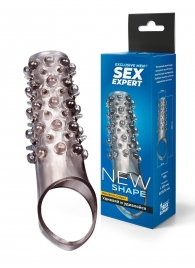 Дымчатая насадка на пенис с шипами и выпуклостями - 12 см. - Sex Expert - в Йошкар-Оле купить с доставкой