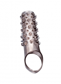 Дымчатая насадка на пенис с шипами и выпуклостями - 12 см. - Sex Expert - в Йошкар-Оле купить с доставкой