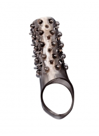 Дымчатая насадка на пенис с шипами и выпуклостями - 12,5 см. - Sex Expert - в Йошкар-Оле купить с доставкой