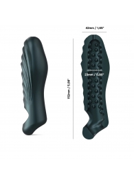 Серая силиконовая насадка на пенис с подхватом Manwan Ryzer - Manwan - в Йошкар-Оле купить с доставкой