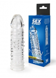 Прозрачная закрытая насадка на пенис - 17 см. - Sex Expert - в Йошкар-Оле купить с доставкой