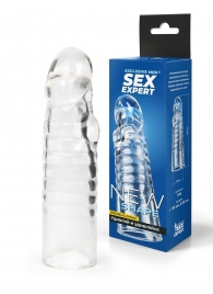 Прозрачная закрытая насадка на член - 15 см. - Sex Expert - в Йошкар-Оле купить с доставкой