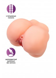 Реалистичный мастурбатор в форме попки с 2 любовными входами - No Name - в Йошкар-Оле купить с доставкой