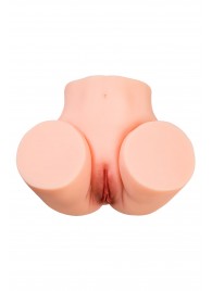 Телесный мастурбатор в форме попки с 2 любовными входами - No Name - в Йошкар-Оле купить с доставкой