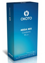 Презервативы OKOTO Mega Mix - 18 шт. - Sitabella - купить с доставкой в Йошкар-Оле