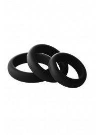 Набор из 3 черных эрекционных колец Smooth Silicone Cockring Pack - Dream Toys - в Йошкар-Оле купить с доставкой