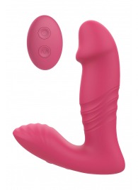 Розовый вибратор с возвратно-поступательными движениями Up And Down Vibe - Dream Toys