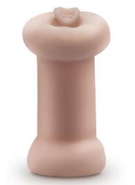 Телесный люминесцентный двусторонний мастурбатор Tasha - Blush Novelties - в Йошкар-Оле купить с доставкой