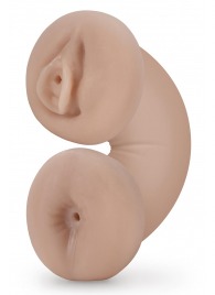 Телесный люминесцентный двусторонний мастурбатор Tasha - Blush Novelties - в Йошкар-Оле купить с доставкой