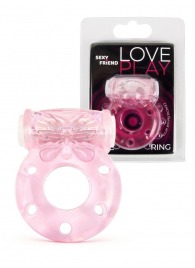 Розовое эрекционное виброкольцо с бабочкой - 1137 - в Йошкар-Оле купить с доставкой