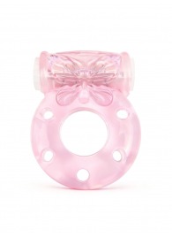 Розовое эрекционное виброкольцо с бабочкой - 1137 - в Йошкар-Оле купить с доставкой