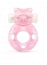 Розовое эрекционное виброкольцо в форме мишки - 1137 - в Йошкар-Оле купить с доставкой