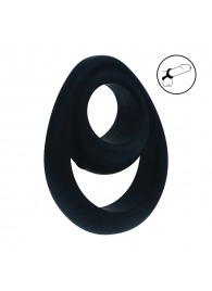 Черное эрекционное кольцо Double Ergo Silicone Cockring - Shots Media BV - в Йошкар-Оле купить с доставкой
