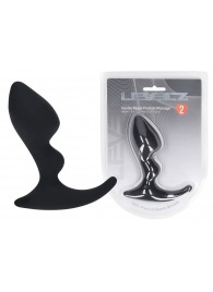 Черная анальная пробка для массажа простаты Double Ripple Silicone Prostate Massager - Shots Media BV - в Йошкар-Оле купить с доставкой