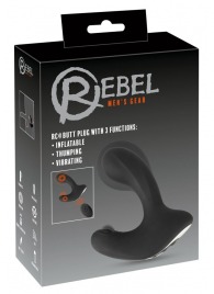 Черная анальная вибропробка с функцией расширения RC Butt Plug with 3 functions - Orion - в Йошкар-Оле купить с доставкой