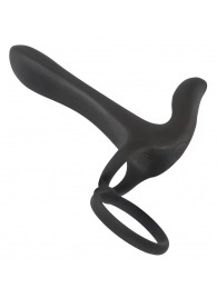 Черная насадка на член с вибрацией Couple’s Vibrator - Orion - в Йошкар-Оле купить с доставкой