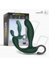 Зеленый вибромассажёр простаты Greeny - 12,8 см. - Intoyou - в Йошкар-Оле купить с доставкой