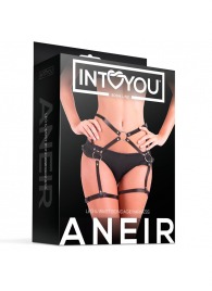 Черные стрепы на бёдра Aneir - Intoyou - купить с доставкой в Йошкар-Оле