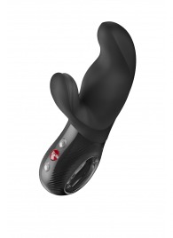 Черный вибратор с клиторальным стимулятором Miss Bi - 17 см. - Fun Factory