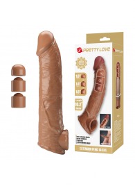 Карамельный фаллоудлинитель с подхватом мошонки Silas - 26 см. - Baile - в Йошкар-Оле купить с доставкой