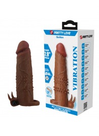 Коричневая насадка на пенис Quillon - 20 см. - Baile - в Йошкар-Оле купить с доставкой