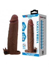 Коричневая насадка на пенис Xerxes - 22 см. - Baile - в Йошкар-Оле купить с доставкой