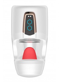 Белый мастурбатор с язычком и возвратно-поступательными движениями - Secwell - в Йошкар-Оле купить с доставкой