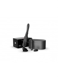 Черная секс-машина с функцией нагрева, насадками и присоской Sesh - Zalo - купить с доставкой в Йошкар-Оле