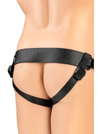 Телесный фаллопротез на черных ремнях Conall - 15 см. - ToyFa - купить с доставкой в Йошкар-Оле