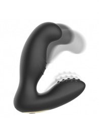 Черный вибромассажер простаты с ротацией и пультом ДУ - Ibiza - в Йошкар-Оле купить с доставкой