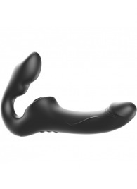 Черный безремневой страпон с 3 моторами - Ibiza - купить с доставкой в Йошкар-Оле