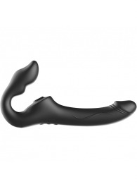 Черный безремневой страпон с 3 моторами - Ibiza - купить с доставкой в Йошкар-Оле