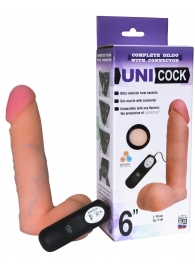 Фаллическая насадка Харнесс UNICOCK 6  с вибрацией - 18 см. - LOVETOY (А-Полимер) - купить с доставкой в Йошкар-Оле