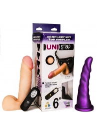 Вибрострапон с двумя насадками UniStrap - 18 и 18 см. - LOVETOY (А-Полимер) - купить с доставкой в Йошкар-Оле