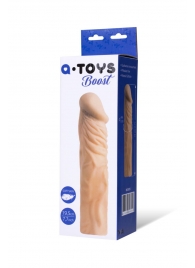 Насадка с ярко выраженной головкой и рельефным стволом - 19 см. - A-toys - в Йошкар-Оле купить с доставкой