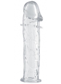 Гладкая прозрачная насадка с усиками под головкой - 12,5 см. - Toyfa Basic - в Йошкар-Оле купить с доставкой