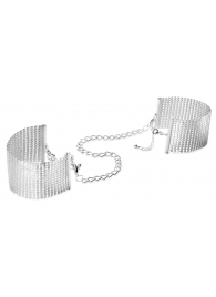 Серебристые наручники-браслеты Desir Metallique Handcuffs - Bijoux Indiscrets - купить с доставкой в Йошкар-Оле