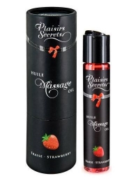 Массажное масло с ароматом клубники Huile de Massage Gourmande Fraise des Bois - 59 мл. - Plaisir Secret - купить с доставкой в Йошкар-Оле