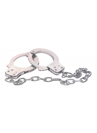 Наручники из металла с длинной цепочкой CHROME HANDCUFFS METAL HANDCUFFS W. KEY - NMC - купить с доставкой в Йошкар-Оле