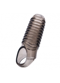 Дымчатая насадка с рёбрышками и подхватом мошонки ToyFa XLover - 12,5 см. - ToyFa - в Йошкар-Оле купить с доставкой