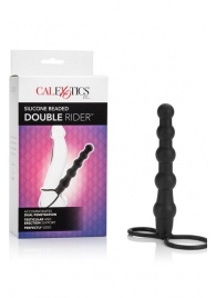 Насадка на пенис для двойного проникновения Silicone Beaded Double Rider - 14 см. - California Exotic Novelties - в Йошкар-Оле купить с доставкой